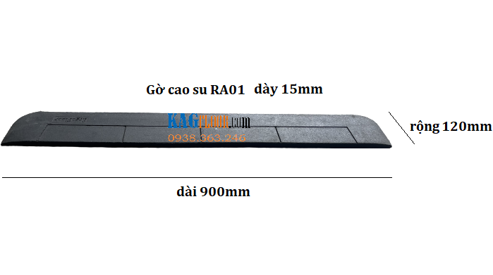 Gờ cao su Ramp RA01- 15x120x900mm