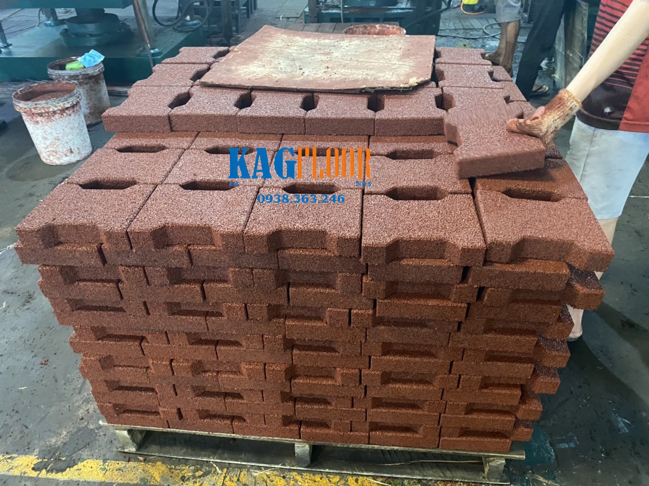 Gạch an toàn cho lối đi từ cao su